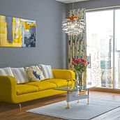 3ds max - v-ray_livingroom space. Un proyecto de 3D y Diseño interactivo de Hristiyana Georgieva - 23.10.2020