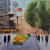 My project in Urban Landscapes in Watercolor course Ein Projekt aus dem Bereich Aquarellmalerei von Zuzana Vitásková - 23.10.2020