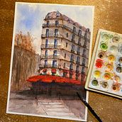 My project in Architectural Sketching with Watercolor and Ink course. Watercolor Painting project by curzio - 10.24.2020