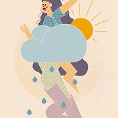 After the worst storm the sun will shine again.. Een project van Traditionele illustratie, Ontwerp van personages, Vectorillustratie,  Creativiteit y  Digitaal schilderij van Tjaša Hrovat - 24.10.2020