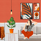 Cozy at home . Un proyecto de Arquitectura, Bellas Artes y Collage de Jessana Moccelini - 24.10.2020