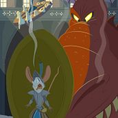 Mouse And Dragon-Narrative Illustration. Projekt z dziedziny Ilustracje dla dzieci użytkownika Mike Gamble - 24.01.2021