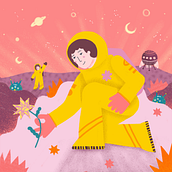 Mi Proyecto del curso: Ilustración digital con texturas en Photoshop . % Barbara Diaz tarafından hazırlanan Dijital İllüstras, Ve on projesi - 10.25.2020