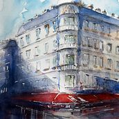 Meu projeto do curso: Desenho arquitetônico com aquarela e tinta. Un projet de Illustration architecturale , et Beaux Arts de maria izabel venzon - 26.10.2020