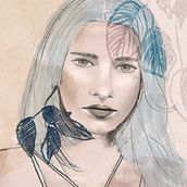Mi Proyecto del curso: Retrato ilustrado con Procreate. Fine Arts, Portrait Drawing, Digital Drawing, Traditional illustration, and Digital Painting project by Paloma Schröder - 10.26.2020