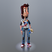 Mi Proyecto del curso: Creación de personajes: del 2D al 3D . Un proyecto de 3D, Diseño 3D, Diseño de personajes y Modelado 3D de Agustín Páez - 27.12.2020