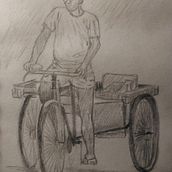 Triciclo. Un proyecto de Bocetado, Dibujo a lápiz e Ilustración tradicional de Mariana Fernández Lozano - 27.10.2020