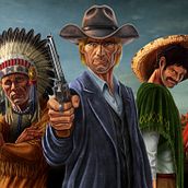 Wildguns - Ilustraciones. 3D, Concept Art, Art Direction, Character Design, Traditional illustration, Digital Illustration, and Video Games project by Miguel Ligero Nieto - 10.27.2009