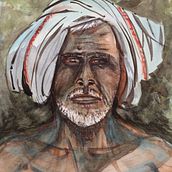 A Farmer in India. Watercolor Painting project by Murthy Sudhakar - 10.27.2020
