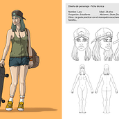 Mi Proyecto del curso: Creación de personajes estilo urbano Lara skater. Traditional illustration project by jaime rico - 10.28.2020