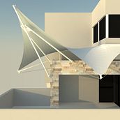  Toldo tipo vela en Caracas - Venezuela. Un proyecto de Arquitectura de Lucero Medina Guerrero - 15.08.2015