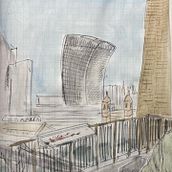 From Tate Modern. Traditional illustration project by Alessandra Cesarato - 10.29.2020