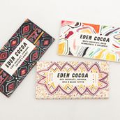 EDEN COCOA. Br, ing, Identit, Design, Graphic Design, Traditional illustration, Packaging, and Watercolor Painting project by Marion Bretagne - 10.29.2020