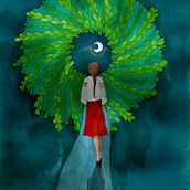 Marichka and the Red Flower. Een project van Traditionele illustratie van Laryssa Spolsky - 30.10.2020