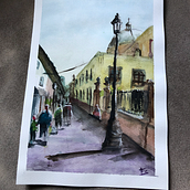 My project in Urban Landscapes in Watercolor course. Architectural Illustration project by Fausto Soto Soria - 10.31.2020