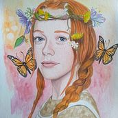 Anne of Green Gables. Traditional illustration, and Watercolor Painting project by Laura Marín Hernández - 09.27.2020