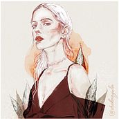 My project in Illustrated Portraits with Procreate course. Traditional illustration project by Yulia Strokova - 10.31.2020