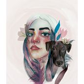 Nuevo proyecto Retrato Personalizado. Un progetto di Illustrazione tradizionale e Illustrazione digitale di Alexandra Marin - 31.10.2020