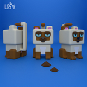 Gato Siames. 3D, 3D Design, and 3D Character Design project by Laura Fernandez Olivar - 11.01.2020