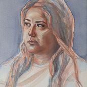 My project in Artistic Portrait with Watercolors course. Projekt z dziedziny Malowanie akwarelą użytkownika deni_g - 02.11.2020