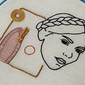 Mi Proyecto del curso: Retrato lineal bordado. Embroider project by Giusy Sorvillo - 11.02.2020