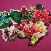 Embroidery on printed cotton. Embroider project by Eva Strušková - 11.02.2020