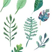 feuilles aquarelle exercice . % Charlott' Escudero tarafından hazırlanan Çizim projesi - 11.02.2020