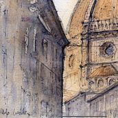 Santa María del Fiori. Watercolor. Un proyecto de Bellas Artes de Pablo Cuesta - 02.11.2020