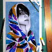 Meu projeto do curso: Retrato com lápis, técnicas de cor e Photoshop. Pencil Drawing, Portrait Drawing, Realistic Drawing, Traditional illustration, Ink Illustration & Instagram project by Natália Marinho Sobral de Souza - 11.02.2020