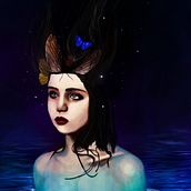 La noche púrpura. Digital Drawing, and Digital Illustration project by Desiree Damiani - 11.03.2020