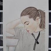 Ksu - summer protrait. Een project van Aquarelschilderen van Anna Radchenko - 03.11.2020