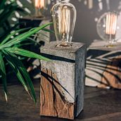 Concrete and wood lamp . DIY, Arts, Crafts, Decoration & Interior Decoration project by davidjuliendesign - 11.03.2020