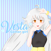 Vesta *Gamer Girl*. Digital Drawing project by Yanina Juarez y Contratti - 11.04.2020