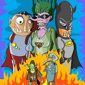 Mi Proyecto del curso: Fábrica de personajes ilustrados "Supermonstruosos contra los Duendes Asesinos".. Comic, Drawing, Character Design, and Traditional illustration project by Said Bermeo - 11.11.2020