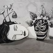 My Man Ray (Dame de Lotus). Un proyecto de Ilustración tradicional e Ilustración con tinta de Elena Smilemaker - 04.11.2020