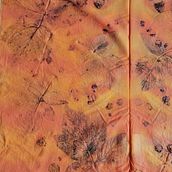 Viscose ecoprint. Textile D, and eing project by Viktorija Dronišinec - 11.04.2020