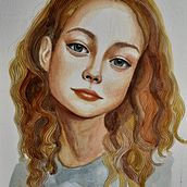 Rostro joven...Gracias Sol!. Un proyecto de Pintura a la acuarela de Tita Chuquisengo - 05.11.2020