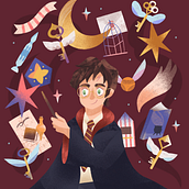 Proyecto final | Ilustración flat con Photoshop. Ilustração tradicional projeto de Johanna Rodrigues - 04.11.2020
