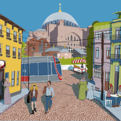My project in Architectural Illustration: Capture a City’s Personality course Ein Projekt aus dem Bereich Architektonische Illustration von Russell Frew - 06.11.2020