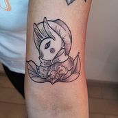 Tatuaje de conejo . Un proyecto de Diseño de tatuajes de Melissa Godoy Ureta - 06.11.2020