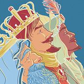 Cartel para Cabalgata de los Reyes Magos en Palma 2021. Digital Drawing, Poster Design, and Advertising project by Blanca Jaume Saura - 12.24.2020