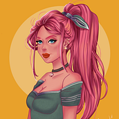 Mi Proyecto del curso: Retrato de personajes femeninos con Procreate. Digital Illustration project by Adriana Fonseca - 11.07.2020