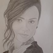 Lily Collins. Portrait Drawing, and Realistic Drawing project by Ricardo Vázquez - 11.07.2020