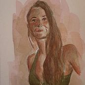 Mi Proyecto del curso: Retrato artístico en acuarela. Creativit, Artistic Drawing, and Watercolor Painting project by Stefania Salis - 11.09.2020
