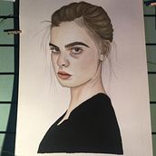 My project in Watercolor Portrait from a Photo course. Watercolor Painting project by thaynara_css - 11.09.2020