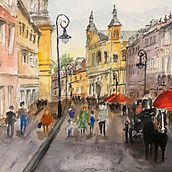 My project in Architectural Sketching with Watercolor and Ink course. Watercolor Painting project by Kamilla Krysinska-Przygocka - 11.09.2020