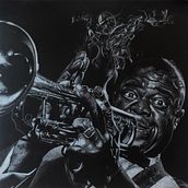 Louis Armstrong. Artistic Drawing project by Cris Higuero - 11.09.2020