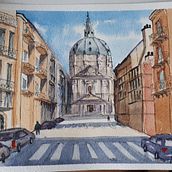 My project in Architectural Sketching with Watercolor and Ink course . % pugalendhiprasanna tarafından hazırlanan Mürekkep İllüstras, onu, Sulubo, Ve a Resim projesi - 11.10.2020