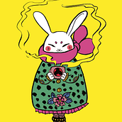 My project in Illustrated Character Design and World Creation course. Calligraph, and Character Design project by Mia Komatsu - 11.10.2020