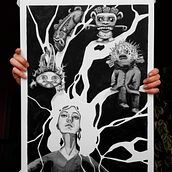 My project in Introduction to Illustration with India Ink course. Un proyecto de Diseño de personajes, Ilustración tradicional e Ilustración con tinta de Elena Smilemaker - 12.11.2020